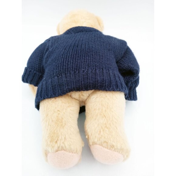 Bendy Muffy Bear Navy Blue K Sweater Vintage 2001 Stuffed Animal 7 Inch 5738A - Picture 8 of 12
